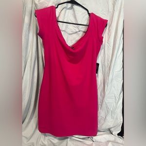 Express body con hot pink dress